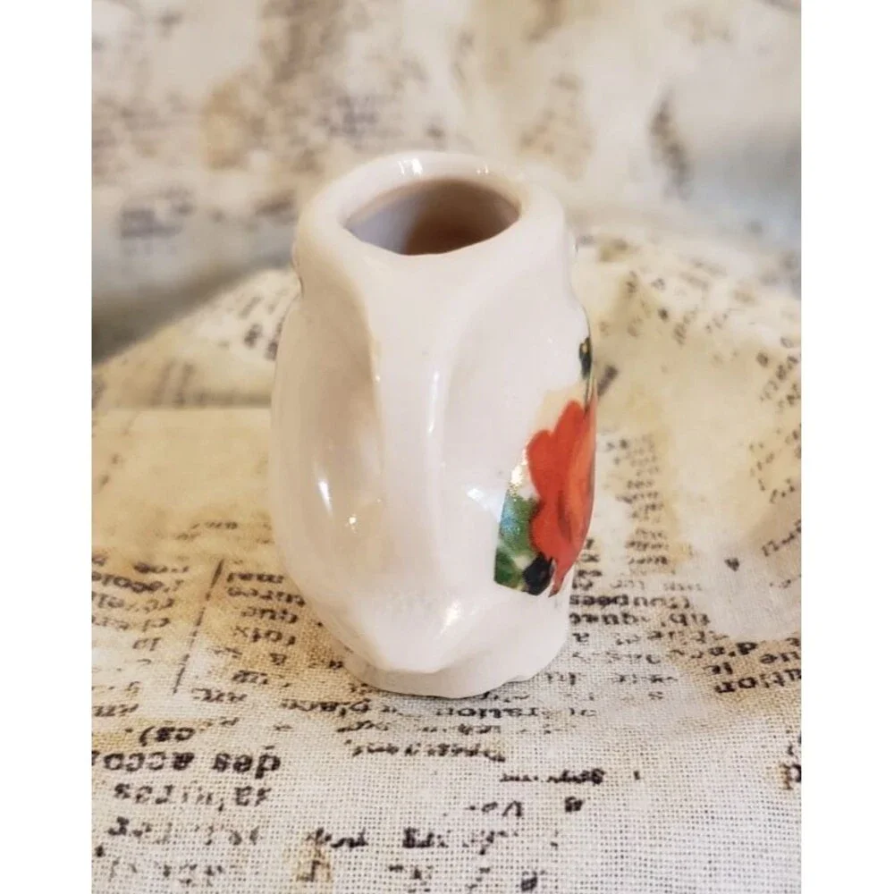 Artsy, Boho, Quirky  - Vintage Miniature Bird/Duck Pitcher w/ Floral Pattern
